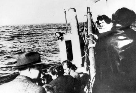 Danish Jews being smuggled by ship to Sweden.