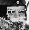 German soldier resisting to the rigorous russian winter.