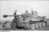 Soldiers on a Tiger I tank during the Operation Citadel.