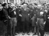 Benito Mussolini, center, hands on hips, with members of the fascist Party following their March on Rome.