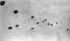 German parachute troops descending on Fort Eben Emael.