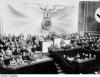 Adolf Hitler addressing the Reichstag announcing the invasion of Poland.