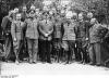 Adolf Hitler with his staff including Keitel, Jodl, Bormann, and others at Wolf's Lair.