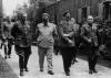Keitel, Goering, Hitler (stuck to a slightly injured right hand) and Bormann after the assassination attempt on Hitler's life.