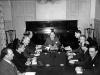 Getúlio Vargas having a meeting with his ministers after the Axis declaration of war.