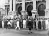 Antifascist demonstration in front of the Municipal Theatre.
