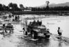 Brazilian troops crosses the Panaro River, in the region of Vignola.