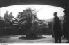 12.8 cm FlaK 40 anti-aircraft gun in a flak tower.