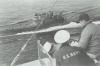 U-234 after surrender seen from the USS Sutton.