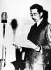 Emperor Showa (Hirohito) recording the surrender speech.
