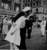 The famous kiss at Times Square on V-J Day.