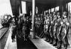 Adolf Hitler and Francisco Franco at the Hendaye train station.
