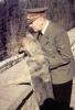 Adolf Hitler and his dog Blondi