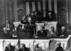 Winston Churchill addressing a joint session of the United States Congress.