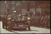 Nazi troops parade before Hitler in Nuremberg.