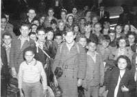 The arrival of jewish children refugees in Lisbon.