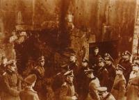 Germans inspect the fort fortress after its conquest.