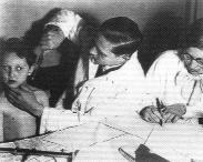 Child being sujected to a 'race characteristic' exam.