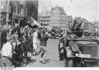 March of German troops in Amsterdam.