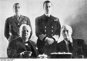 Casablanca Conference with the participation of Roosevelt and Churchill.