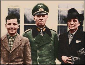 Erwin Rommel with his wife Lucie and his son Manfred.