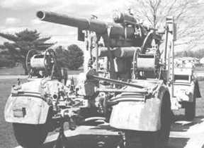 Flak 88 mm cannon with trailer.