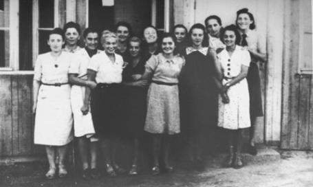 Workers in the office of the 'Emalia' factory.
