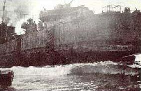 HMAS Voyager aground.