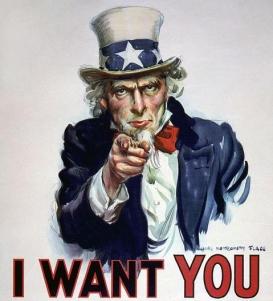 US army propaganda recruiting poster.