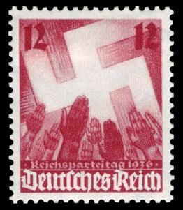 Nazi propaganda stamp: 8th Reichsparteitag in Nuremberg.