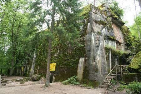 Hitler's Wolf's Lair bunker currently in ruins.