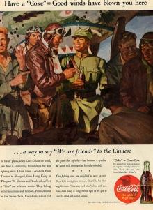 Coca-Cola wartime ad: American soldiers in China