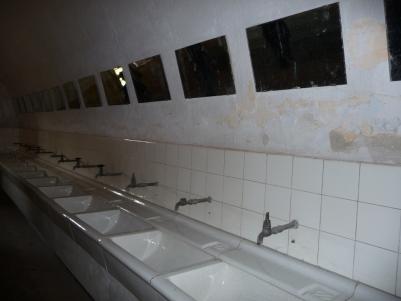 Small Fortress bathroom lavatories specially created for the Red Cross visit to Theresienstadt.