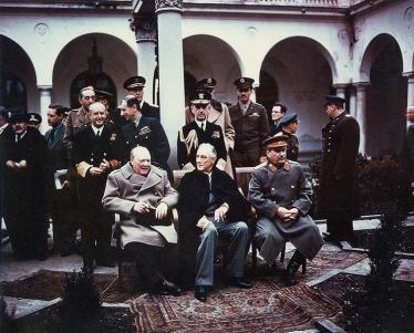 Churchill and Roosevelt at the Yalta Conference.