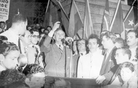 Oswaldo Aranha speaks during the break in relations with the Axis, 1942 - Rio de Janeiro - 
