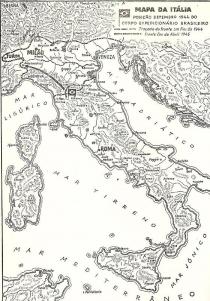Map of the Brazilian Campaign Monte Castello in Italy.