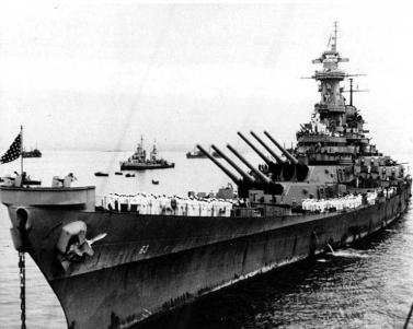USS Missouri in Tokyo Bay.
