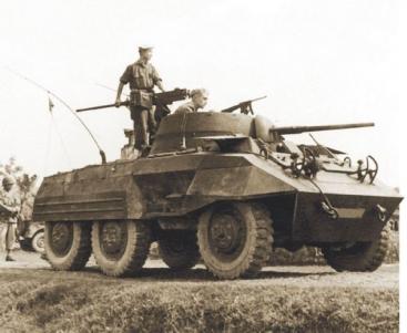 M8 Greyhound in action