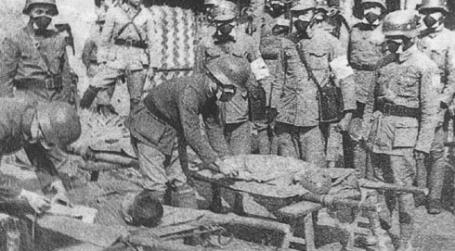 Chinese treating casualties from Japanese gas attacks